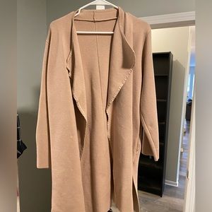 Camel cardigan size large
